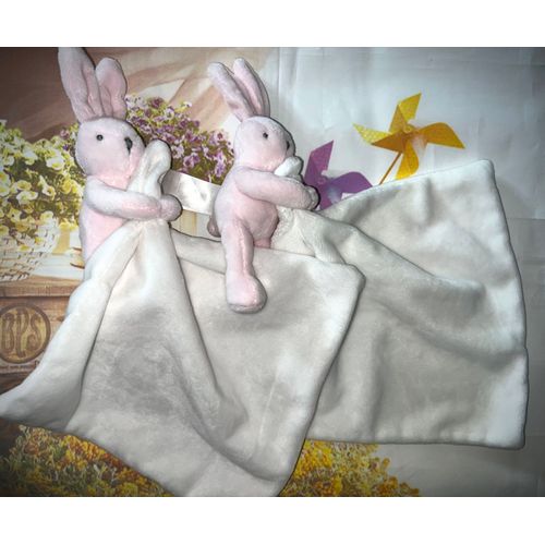 Doudou Lapin Rose Jacadi Mouchoir Blanc Lot De Deux Doudous Lapins Peluches Bebe