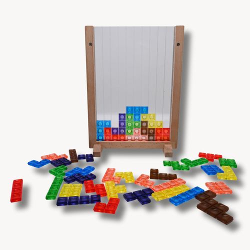 Puzzle Tetris 3d En Bois, Jouets Éducatifs En Bois Montessori Pour Enfants