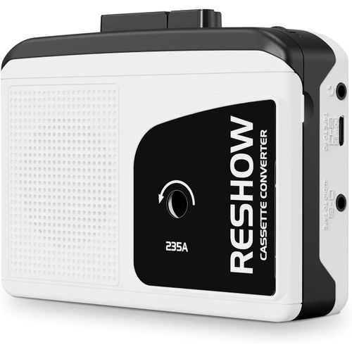 asas-Lecteur Cassette Portable Avec Haut-Parleur Intégré Et Prise Casque,Convertisseur Usb Cassette VersMp3,Lecteur De Conversion Numérique-Blanc