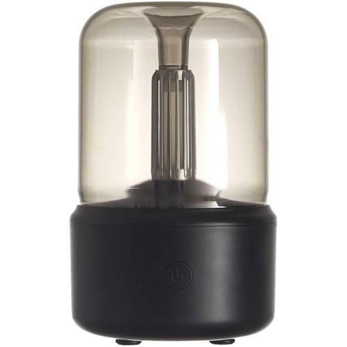 Ve6074,Smoked Glass Essential Oil Diffuser,Elegant Modern Design,Simple Operation,Built-In Security,Various Diffusion Modes,120 Ml,Black