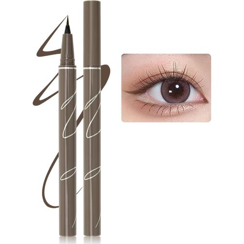 Gray Brown Liquid Eyeliner-High Precision-Grey Liquid Eyeliner Pencil-Professional Waterproof Pen-Long Lasting-Korean Eye Quick Dry 