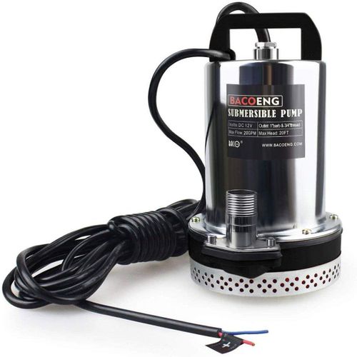 Pompe à Eau DC 12V Pompe Immergée Solaire pour Piscine Étang Arrosage