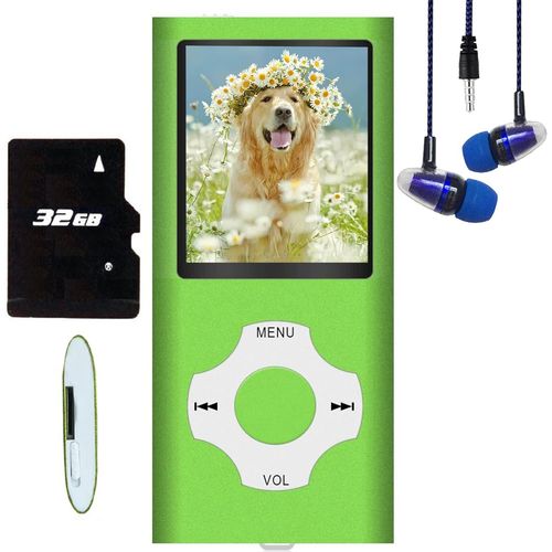 pengwushop-Hotechs Lecteur Mp3/Mp4 Avec Carte Mémoire 32 Go Design Fin Écran Lcd Numérique 1,8"" Radio Fm