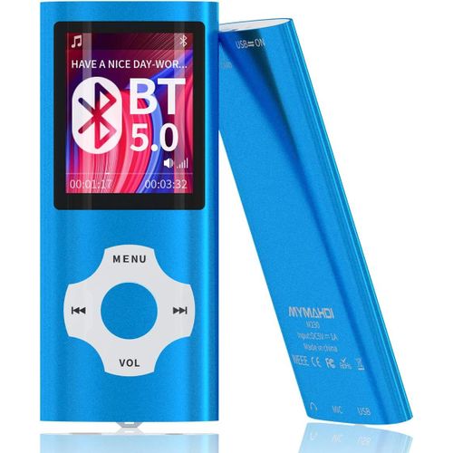 pengwushop-Lecteur Mp3 / Mp4 Bluetooth 5.0 Avec Carte Mémoire 32 Go, Écran Lcd 1,8 Pouces, Support Jusqu'À 128 Go, Vidéo/Enregistrement Vocal/Radio Fm, Lecteur De Livres Électroniques