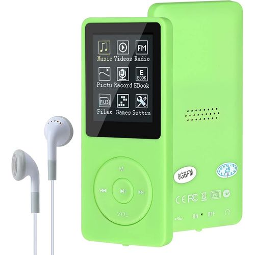 pengwushop-Lecteur Mp3, Lecteur De Musique Numérique Mp3/Mp4, Mise À Niveau 8 Go, Portable, Hifi Sans Perte Avec Musique/Vidéo/Enregistrement Vocal/Radio Fm/Lecteur E-Book, Prend En Charge Jusqu'À 64