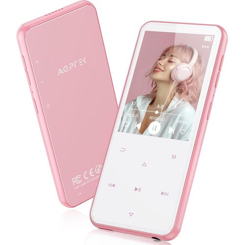 pengwushop-64Go Mp3 Bluetooth Avec Haut-Parleur, 2.4"" Grand Écran Lecteur Mp3 En Métal Qualité Sonore Hifi Audio Mp4 Baladeur Sport De Bouton Tactile Radio Fm Podomètre Enregistreur 60H De Musique-Ro