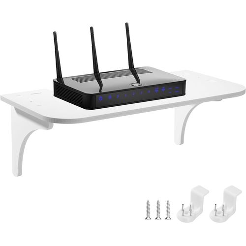 Wall Shelf Without Drilling Floating Wall Shelf Wood 29 Cm Small Wall Shelf For Router,Modem,Cable Boxing,Games Console/Medium