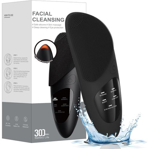 Meimieshop-Brosse De Nettoyage Électrique Pour Le Visage-Étanche-Brosse De Nettoyage Du Visage À Ultrasons Et Appareil De Massage Du Visage Avec Fonction Mémoire-Pour Un Nettoyage En Profondeur,Anti-Âge