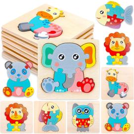 3 ans enfant puzzle bébé jouets en bois 3d dessin animé animal cognitive  puzzle puzzles en bois pour enfants tôt jouets éducatifs cadeau