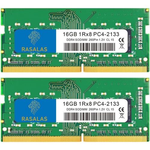 meimieshop-32 Go(2 X 16 Go)Ddr4 2133 Mhz Pc4-17000 Non-Ecc Unbuffered 1.2V Cl15 1Rx8 Pc4-2133P Sing 1 X 16 Go Ram Pour Ordinateur Portable 16 Go