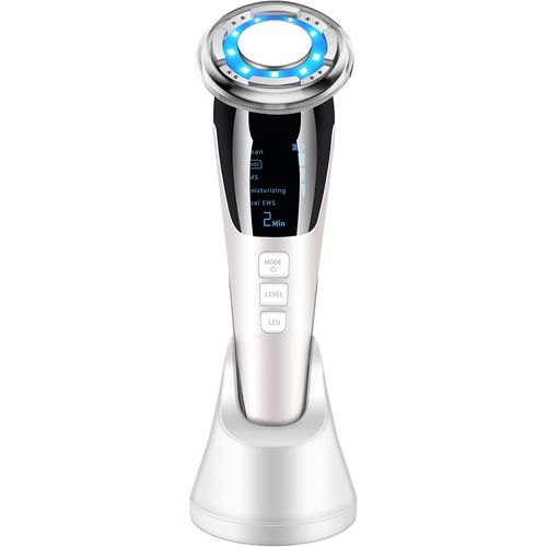 Meimieshop-Appareil De Beauté À Ultrasons Pour Le Visage-Appareil De Massage Des Rides-Appareil De Beauté À Ultrasons Avec Photon Ems Ion-Traitement Chaud/Froid-Anti-Rides-Anti-Âge