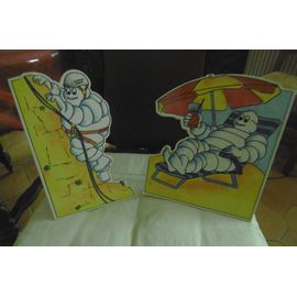 Plaques Carton Fort  Publicitaires Bibendum Michelin Lot De 2