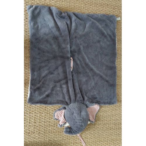 Doudou Couverture Bébé Éléphant Plat Gris Cocktail Scandinave