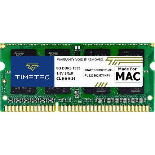 meimieshop-8 Go Compatible Pour Apple Ddr3 1333 Mhz Pc3-10600 Cl9 Pour Mac Book Pro(Début/Fin 2011),Imac(Mi 2010,Mi/Fin 2011),Mac Mini(Mi 2011)Sodimm Mise À Niveau De La Ram Mac