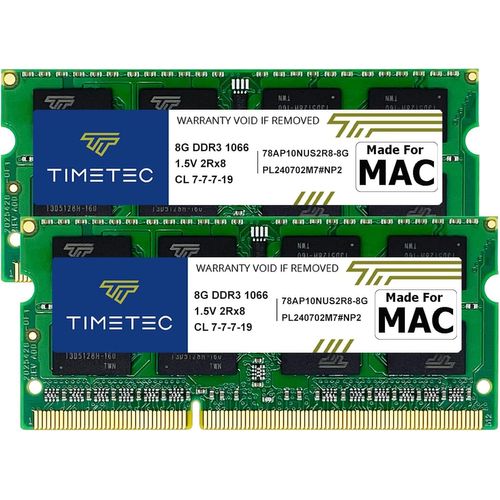 meimieshop-16 Go Kit(2X8 Go)Compatible Pour Apple Ddr3 1067 Mhz/1066 Mhz Pc3-8500 Ram Pour Mac Book(Mi-2010 13''),Mac Book Pro(Mi-2010 13''),Imac(Fin 2009 27 ''),Mac Mini(Mi-2010)Ram Mac