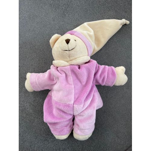 Doudou Lapin Cmp Mauve Bonnet Beige
