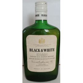 Demi Bouteille De Whisky Black & White Année 1970