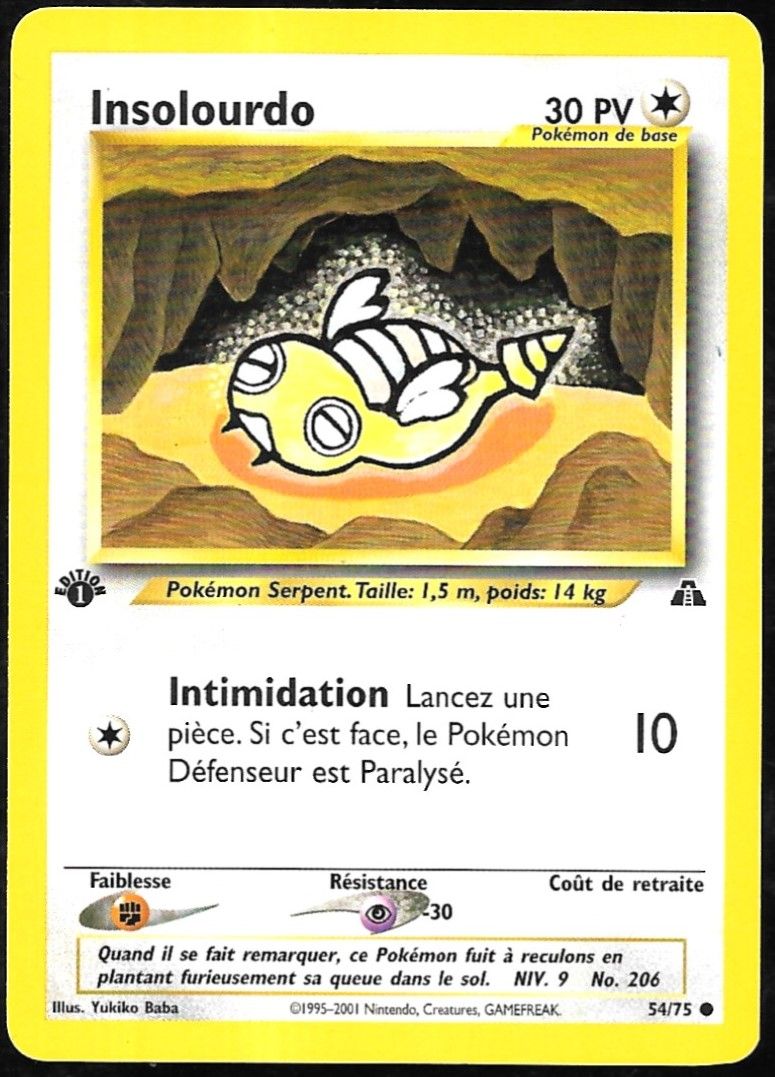 Pokemon - carte pokemon francaise 1995 wizards neo discovery 74/75