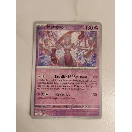 Carte Française Pokemon 151 Mewtwo Holo-Reverse 150/165