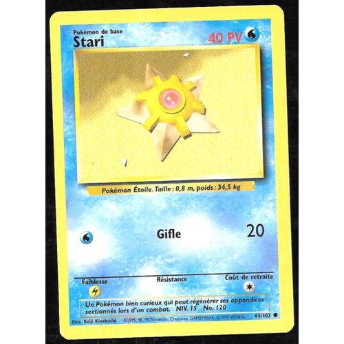 Carte Pokémon Stari 65/102 - Set De Base Wizards (Vf)