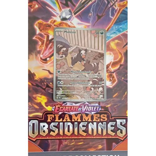 Malosse 204/197 Ar Flammes Obsidiennes Écarlate Et Violet Carte Français Pokemon