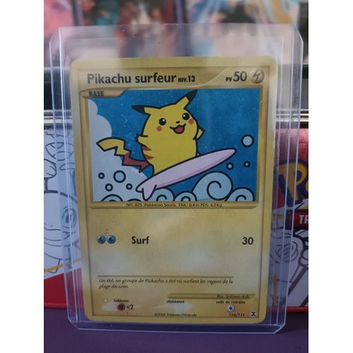 Carte Pokémon Pikachu Surfeur 2009 114/111 Secret Rare Fr Bon État