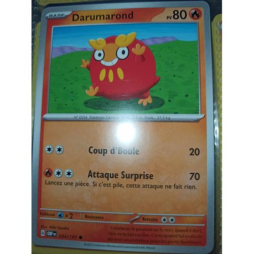 Commune - Pokemon - Flammes Obsidiennes - Darumarond 34/197