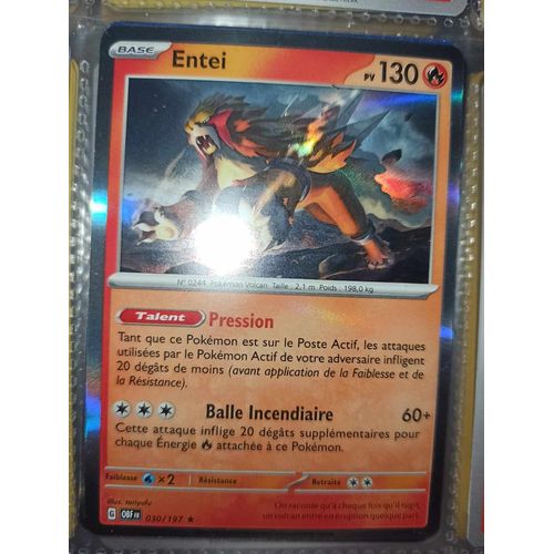 Holo - Pokemon - Flammes Obsidiennes - Entei 30/197