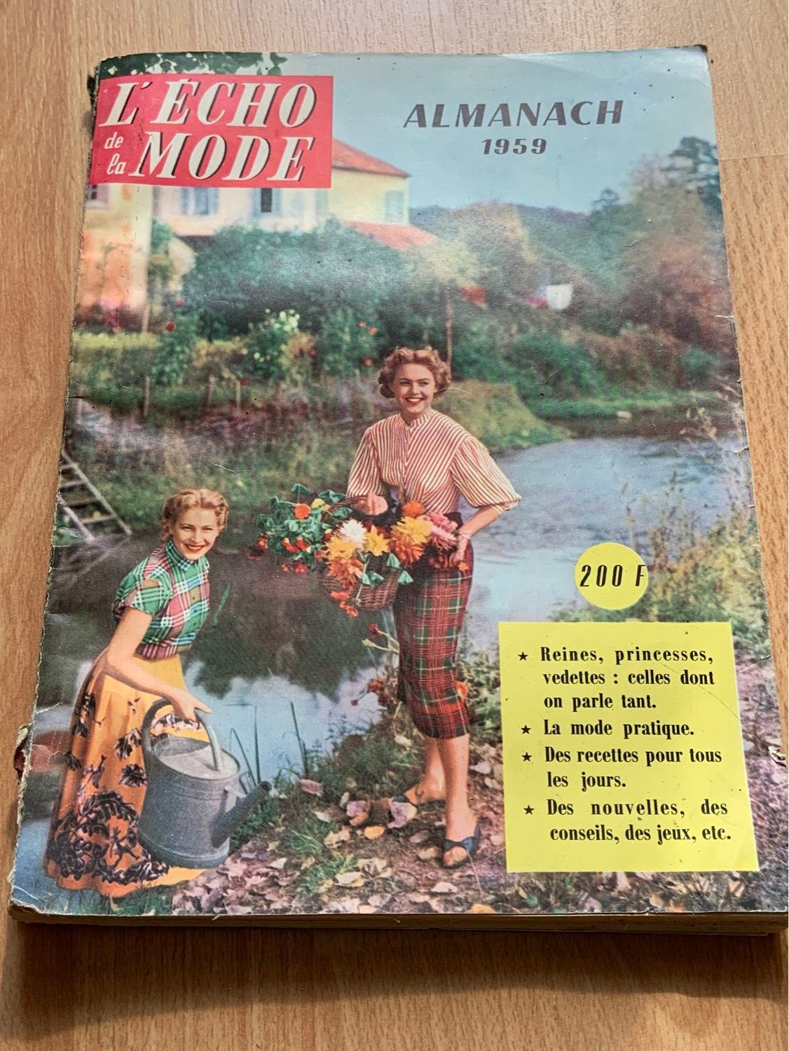 L Echo De La Mode , Almanach 1959 , 128 Pages De Recettes , Astuces , Mode , Jeux 