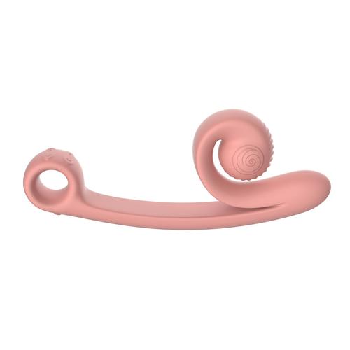 Vibromasseur Double Snail Vibe Curve - Rose Pêche