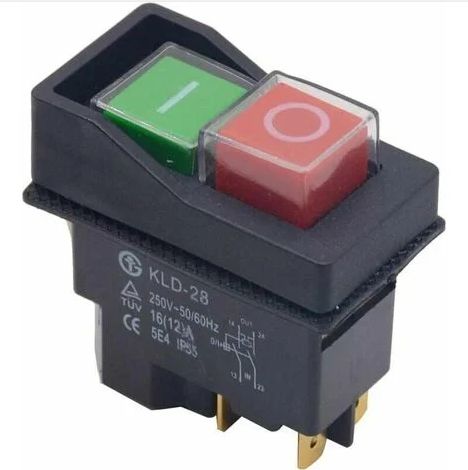 Interrupteur Magnétique Étanche Rtengtunn KJD12 250V 16A 4 Broches - Pour Machines Outils Et Équipements