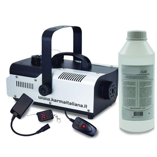 Machine à fumée Karma DJ902 - FOGGER 900W, Capacité 1L, Télécommandes sans fil/filaire - jusqu'à 260 m3/min de fumée - 1L INCLUS