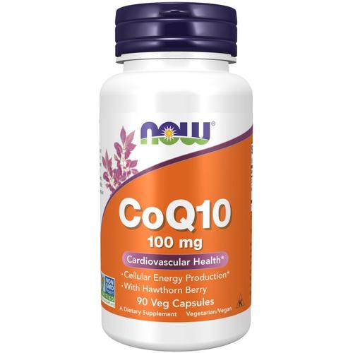 Now Foods Coq10 (Coenzyme Q10), 100 Mg, Avec Aubépine, 90 Comprimés Végétaliens, Testé En Laboratoire, Sans Gluten, Sans Soja, Végétarien, Sans Ogm 