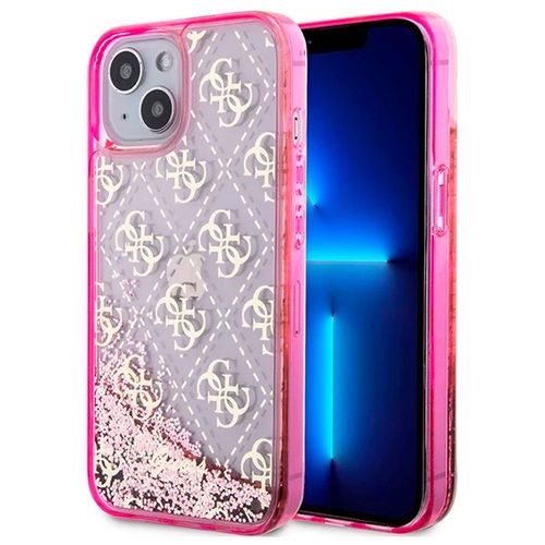 Coque Guess Pour Iphone 14 Collection Liquid Strass Rose