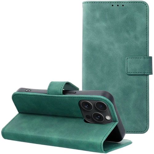 Etui Type Portefeuille Iphone 15 Pro Max Vert Aspect Nubuck