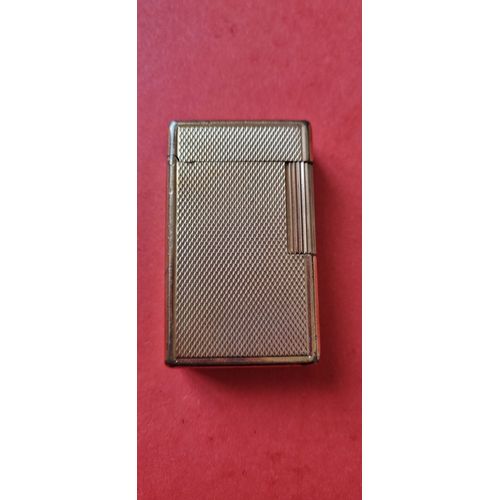 Briquet Dupont Vintage Plaqué Or Gravé Des Initiales Mc