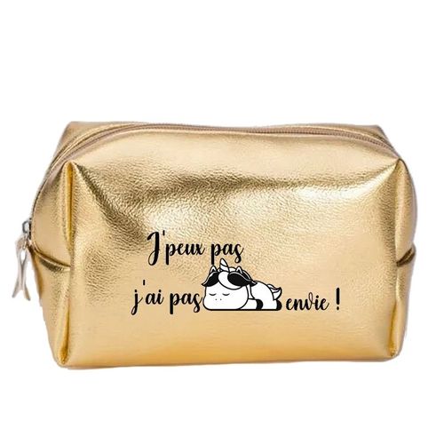 Grande trousse de maquillage doree pochette Licorne jpeux pas