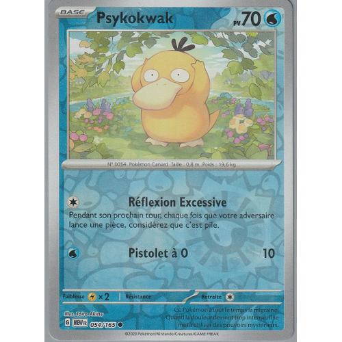 Carte Pokémon - Psykokwak - 054/165 - Reverse - Ev3,5 151 Mew