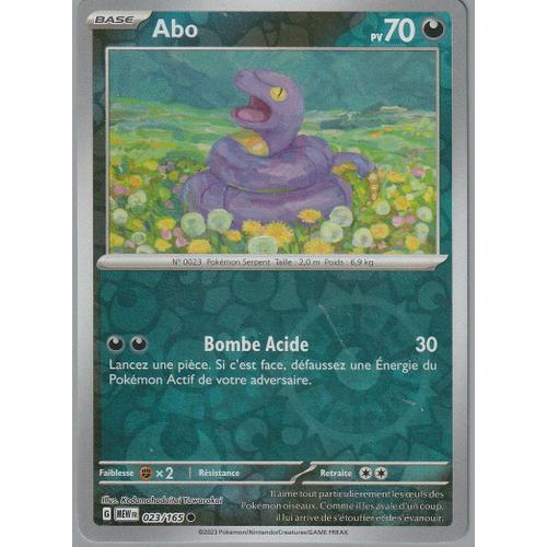 Carte Pokémon - Abo - 023/165 - Reverse - Ev3,5 151 Mew