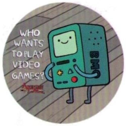 Adventure Time Who Wants To Play Video Games 1.25 Inch Button