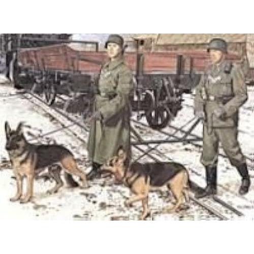 Dragon 1-35 Scale Military Wwii German Mps Dog Soldiers Figures Model Kit 6098