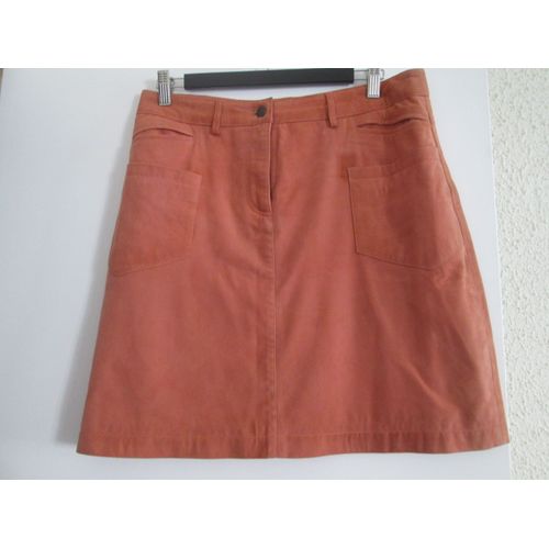 Jupe En Daim Caroll Couleur Pêche Taille 40