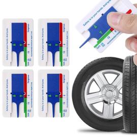 Jauge de profondeur de pneu, Jauge de profondeur de bande de roulement de  pneu 0-50mm jauge de bande de roulement de pneu en acier inoxydable pour