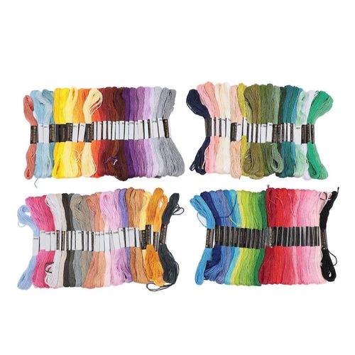 100 Écheveaux Fil À Broder Polyester Durable 6 Brins Couleurs Riches Et Lumineuses Fil À Broder Polyvalent Pour Bricolage
