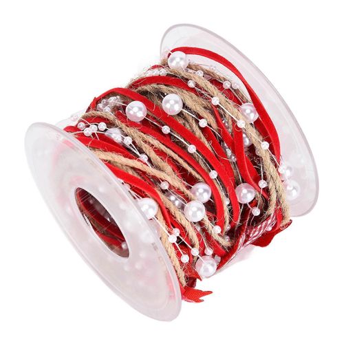 Ruban De Noël 3,0 Cm / 1,2 Po De Large Rouge Blanc Bricolage Emballage Cadeau Accessoires Pour Les Fêtes Et Les Mariages