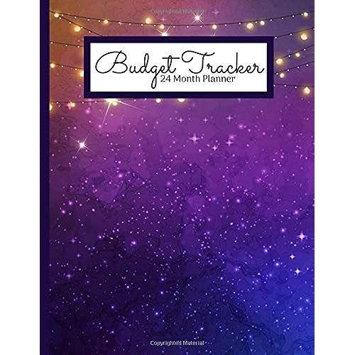 Budget Tracker: Budget Planner/Expense Organizer For Financial Tracking - 61 Pages Â 8.5 X 11 - Night Sky W/Twinkle Lights (24 Month Bill Organizer, Notebook, Journal)