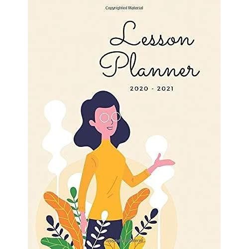 Lesson Planner 2020-2021: Agenda For Organization - Planning Monthly &weekly Academic Year Lesson Plan And Record Book (Jan 2020 Â Dec 2021): Happy Teacher Day With Nature Flower