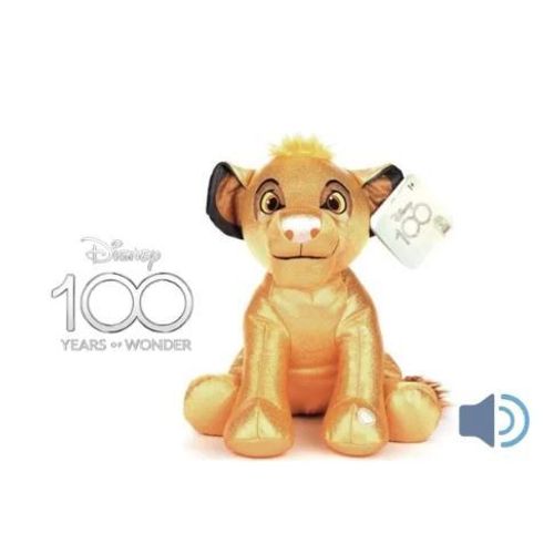 Peluche Sonore Simba Le Roi Lion Disney 100 28cm