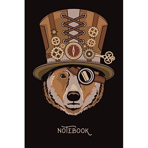 Steampunk Notebook Vintage Bear: Vintage Style Book. Victorian Style Gothic Composition Book And Journal For Writing And Note Taking.