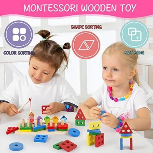 Jeux Montessori 1 2 3 4 Ans, Jouet Enfant 2 en 1 Garcon Fille